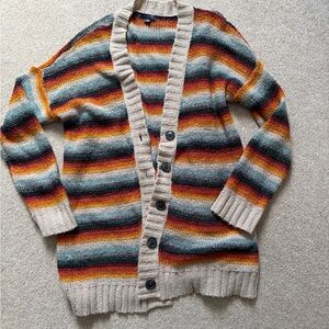 American Eagle Striped Cardigan XS Cozy Boho Knit